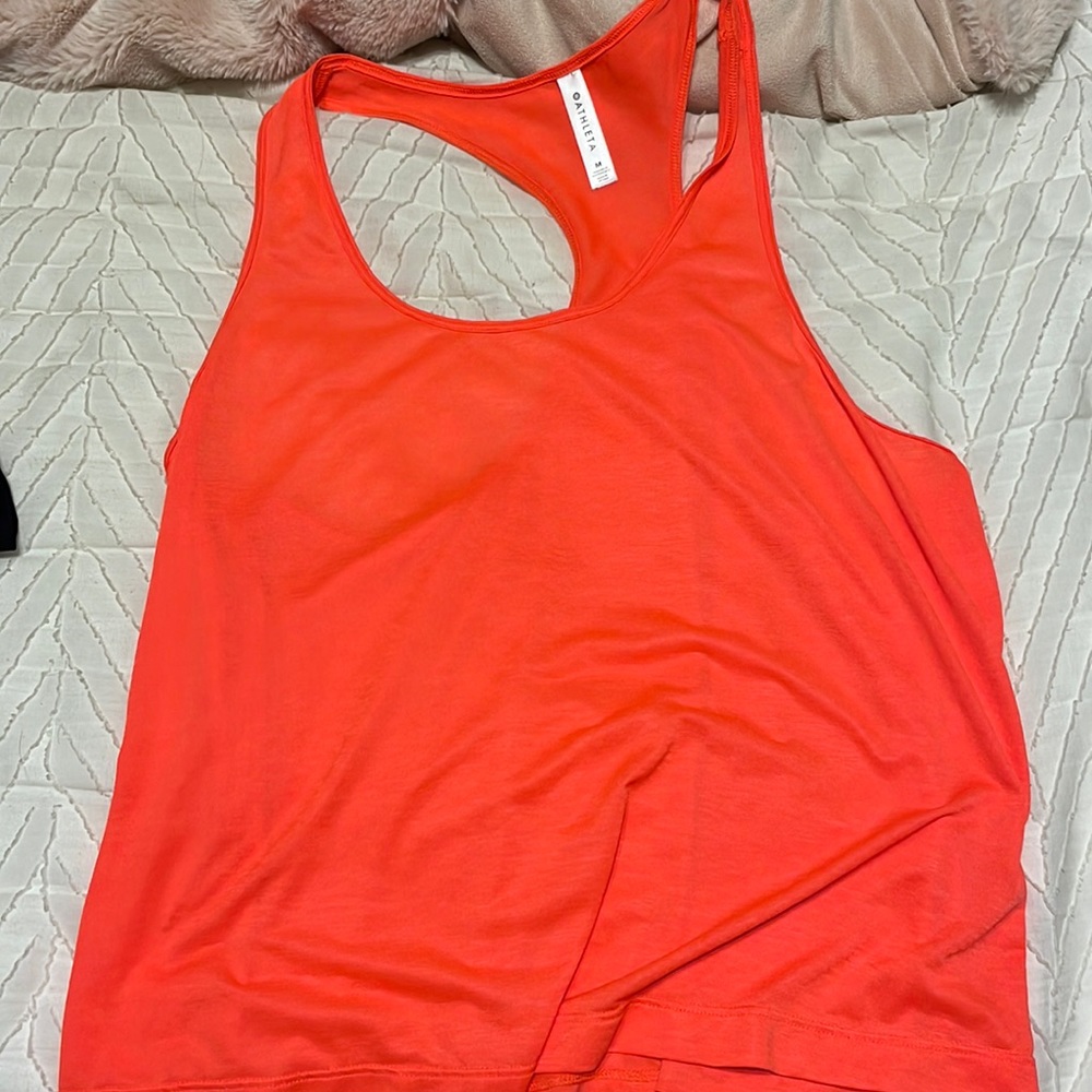 athletes orange tank